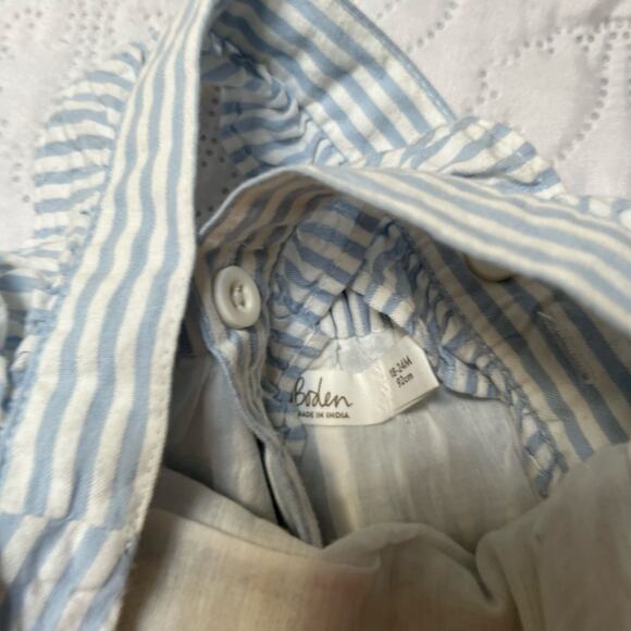 Baby Boden Seersucker Embroidered Bunny Pinnie Size 18-24 months - Picture 4 of 5